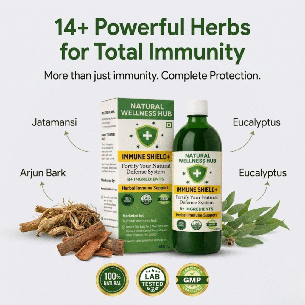 natural wellness hub immune shield juice
ayurvedic immunity booster herbal drink
herbal immune support supplement
natural herbal immunity tonic
ayurvedic immune shield formula